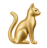 Gouden kattenbeeld van Wincleo