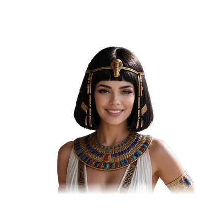 Egyptische koningin als helpdesk, art van Wincleo